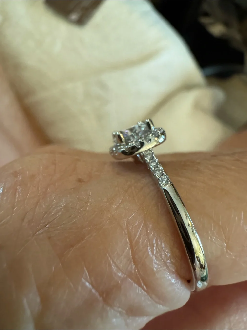 Silver Engagement Ring in Silver